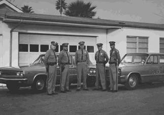 Black and white officer staff photo