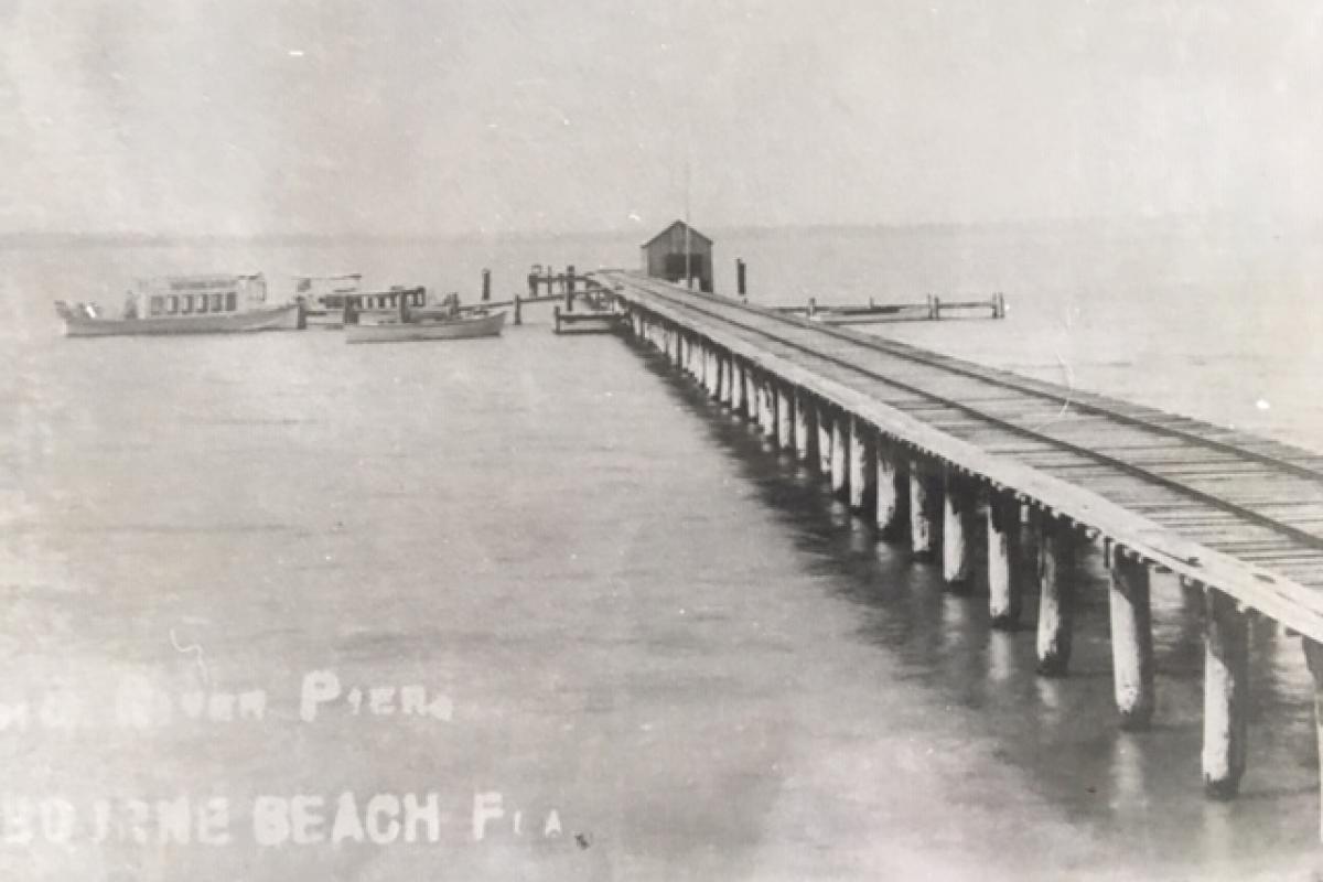 historical photo of a pier