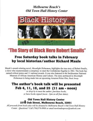 black history month book talk flyer