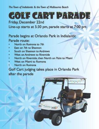 Golf Cart Parade flyer