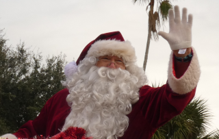 Santa waving.