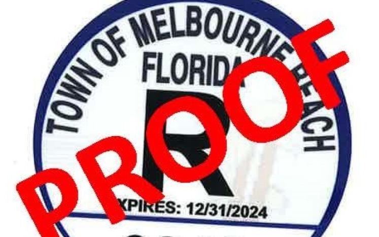 Example of 2024 parking sticker