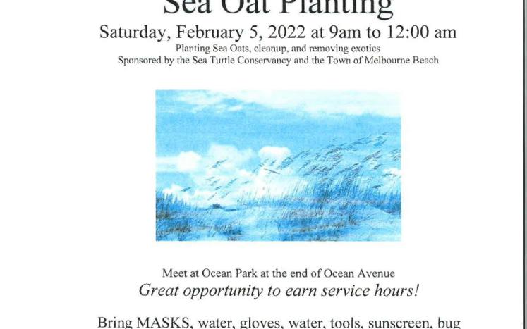 flyer for sea oat planting 